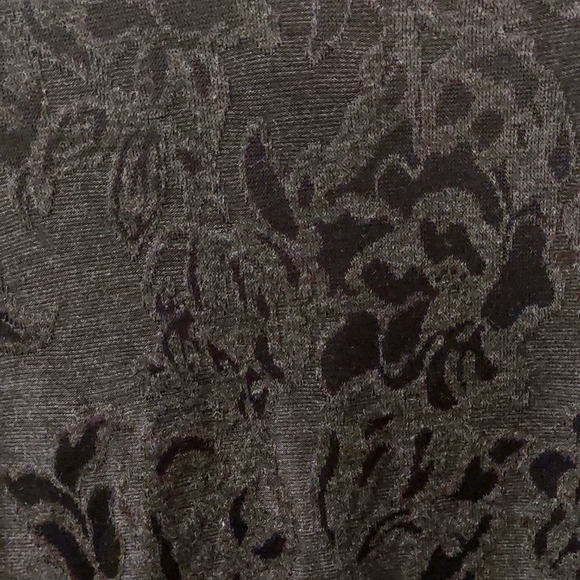 Simply Vera Vera Wang Semi Sheer Floral Top in Eggplant Purple - Picture 2 of 6